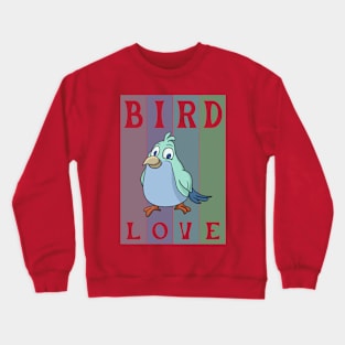 Retro cartoon bird - bird love Crewneck Sweatshirt